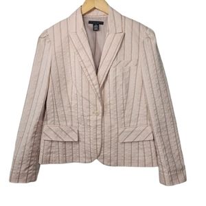 Apostrophe Multi-color Striped Blazer Size 14
